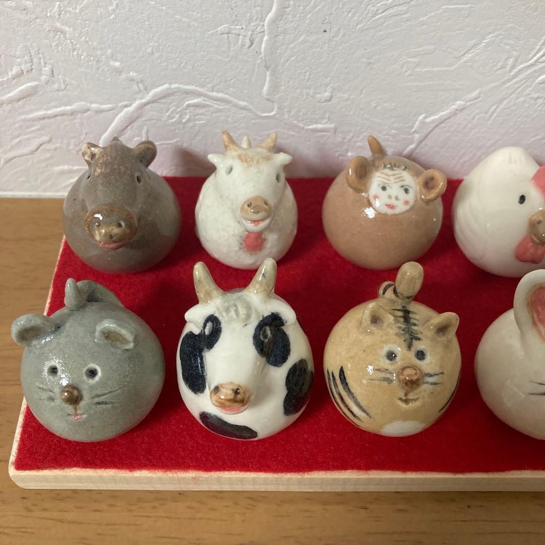 ハンドメイド 陶器 置物 十二支 干支 正月飾り 午