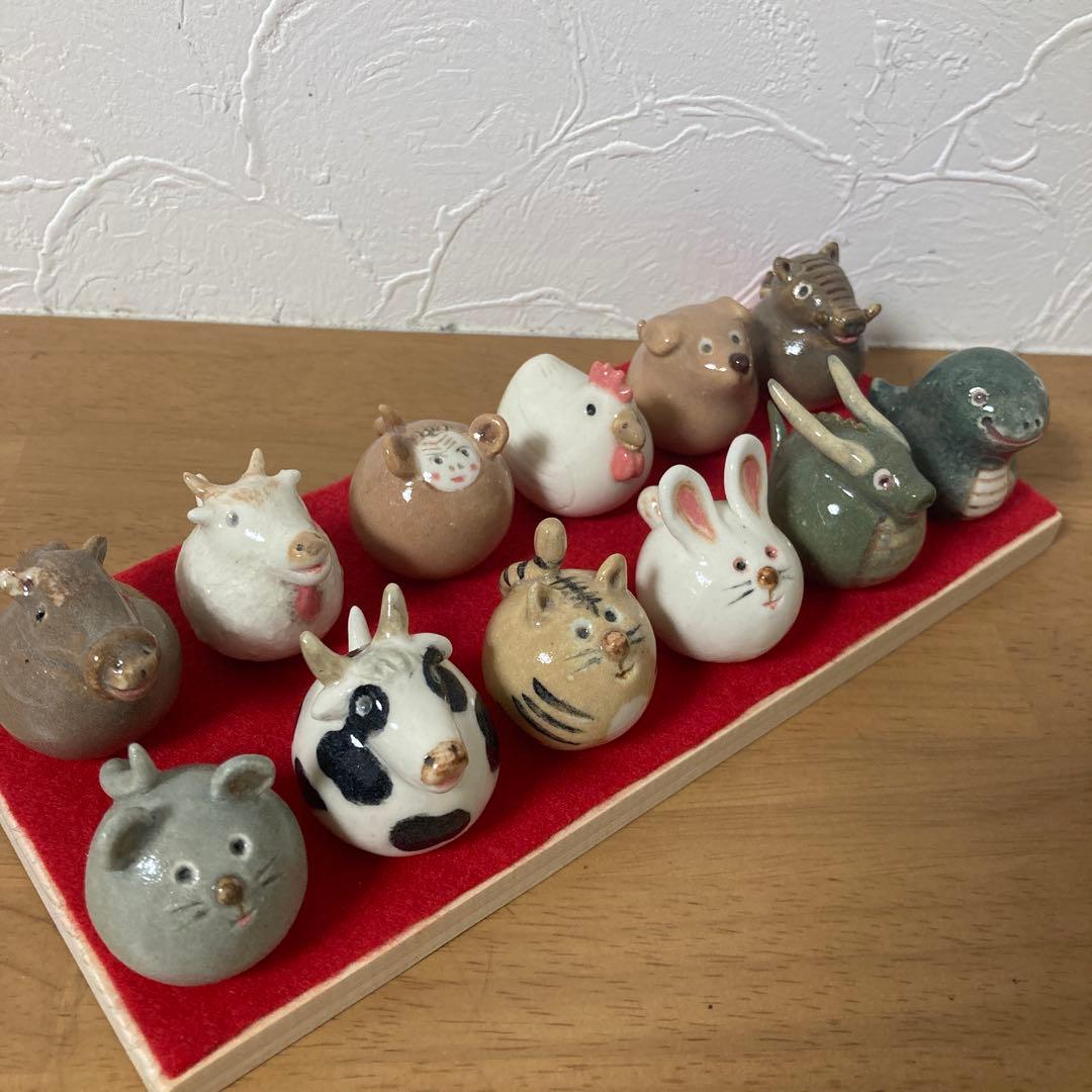ハンドメイド 陶器 置物 十二支 干支 正月飾り 午