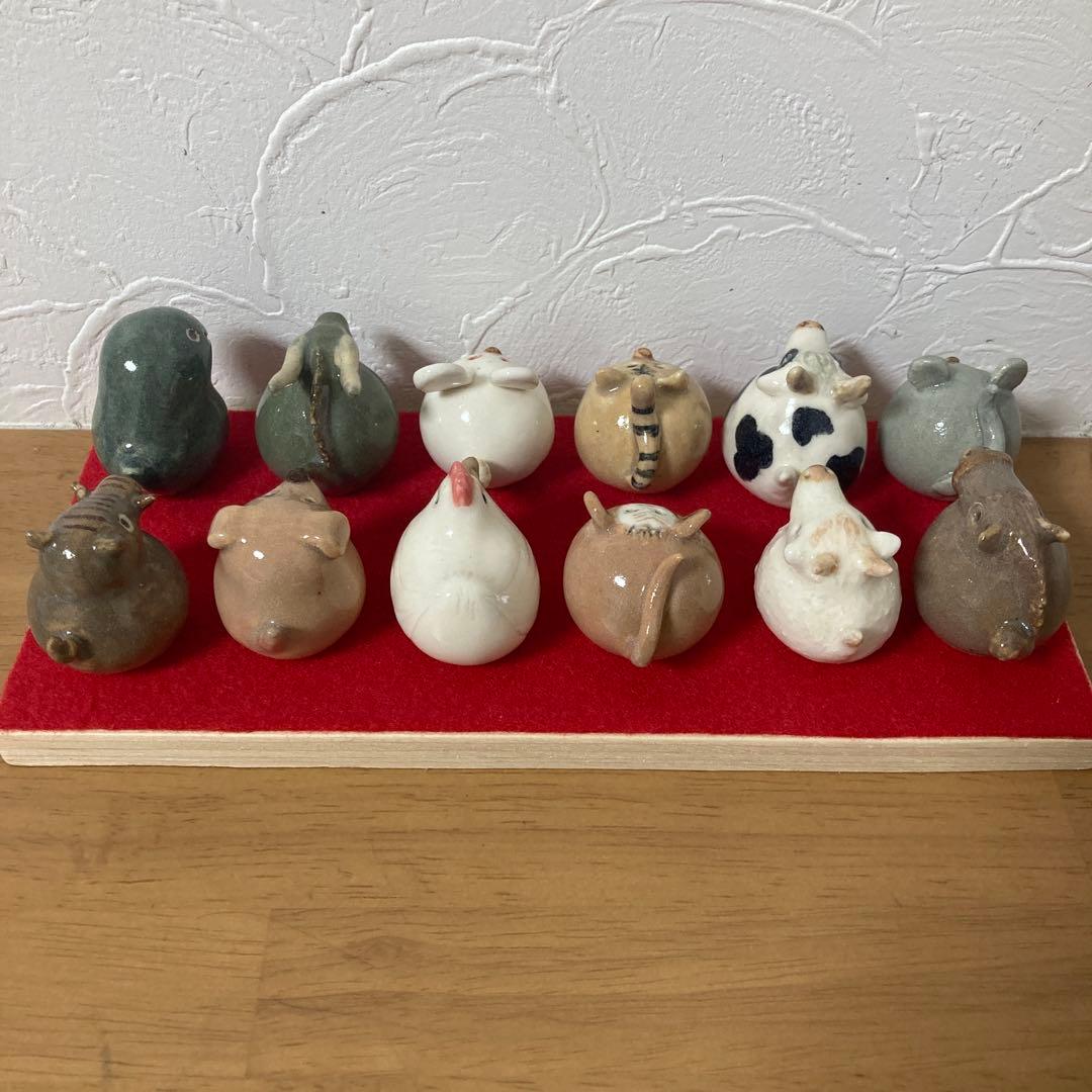 ハンドメイド 陶器 置物 十二支 干支 正月飾り 午