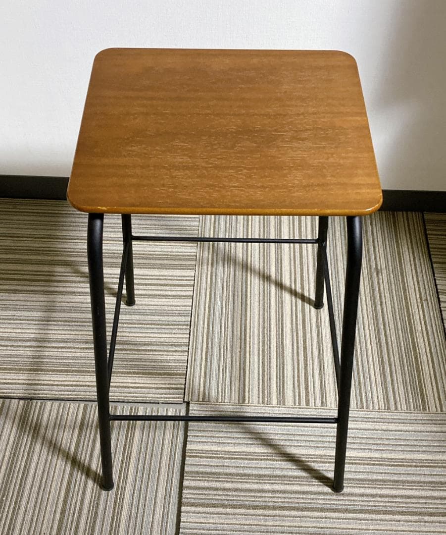 NITORI ウォールナット カウンターチェア ２脚セット サイドテーブル