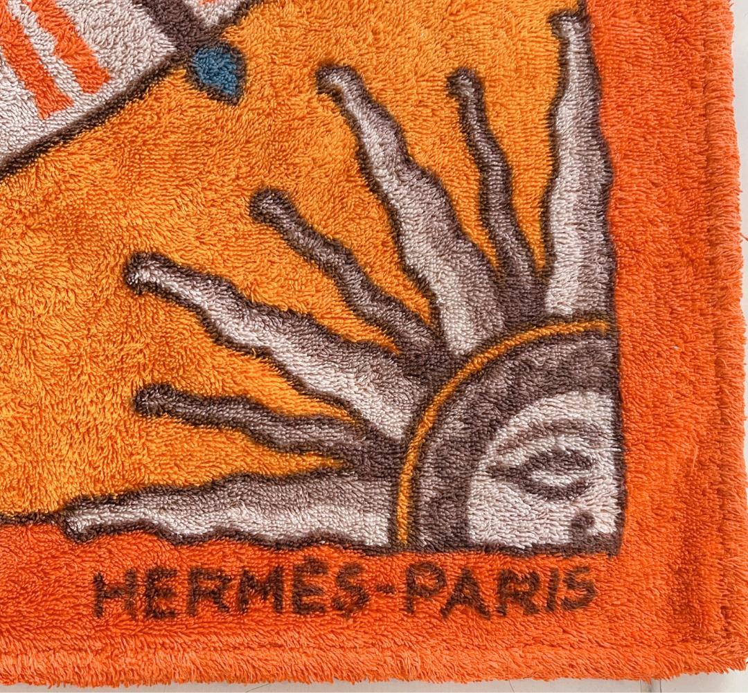 【HERMES】エルメス　バスマット　ビーチタオル　エルメスカラー