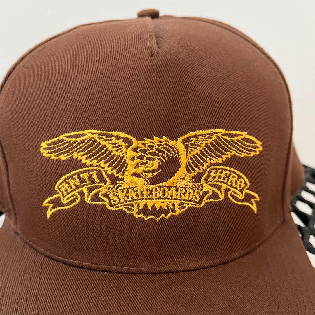 ANTIHERO アンタイヒーロー　アンチヒーロー キャップ　USA製　ブラウン