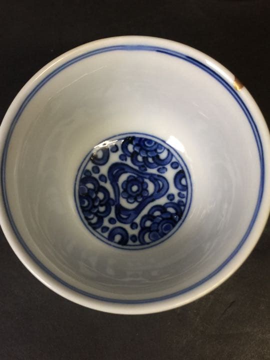 明時代 宣徳民窯 青花馬上杯 染付  時代物