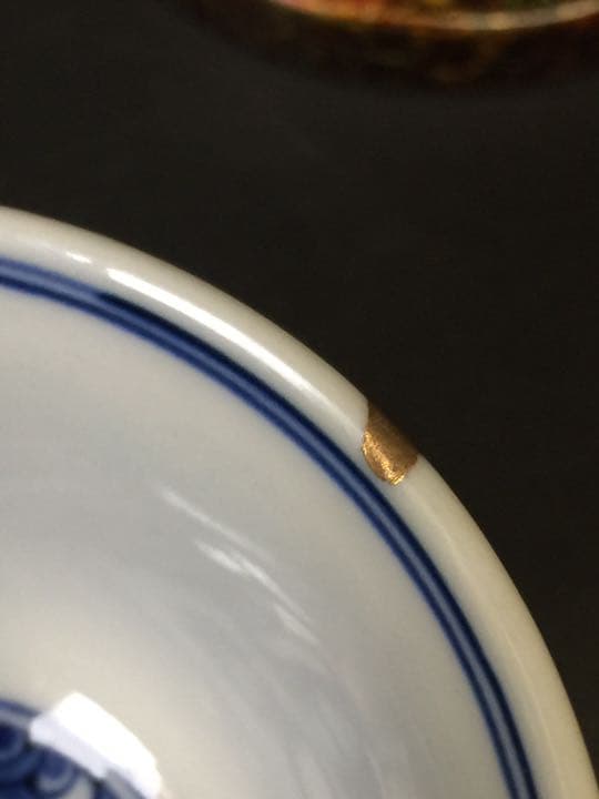 明時代 宣徳民窯 青花馬上杯 染付  時代物