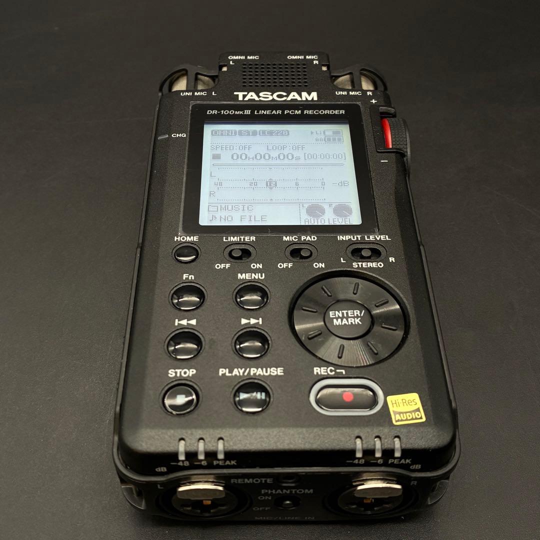【動作確認済み】TASCAM DR-100MkIII ハンディレコーダー　PCM