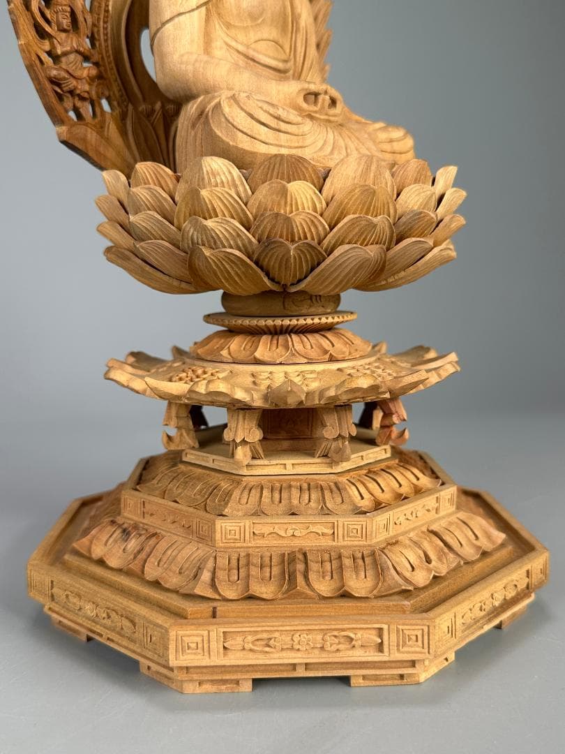 仏教美術　木彫　相国大龍　有馬頼底　白檀　細密木彫　証明書付　仏像　美品　共箱付