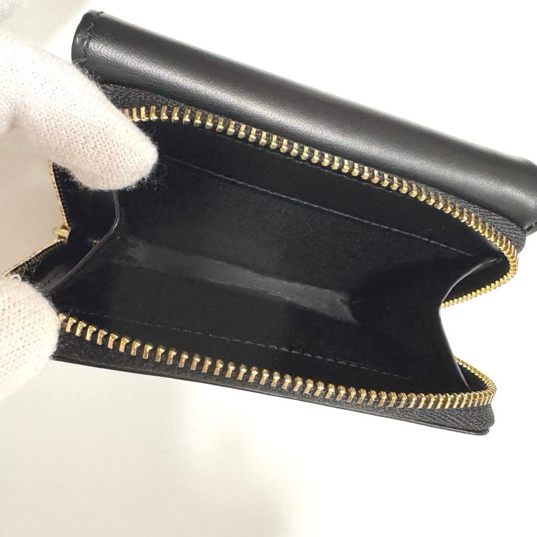 agnes b. アニエスベー 財布 折財布 三つ折り ブラック レザー