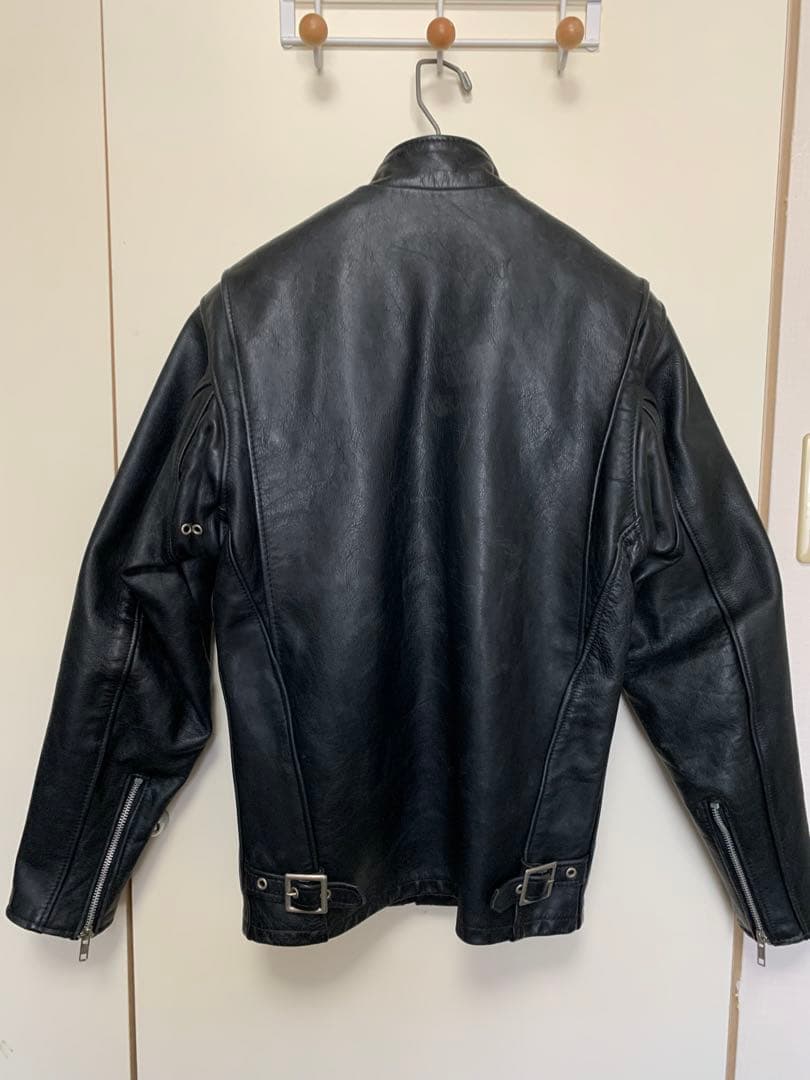 [値下げ]Schott シングルライダース ブラック レザー サイズ32