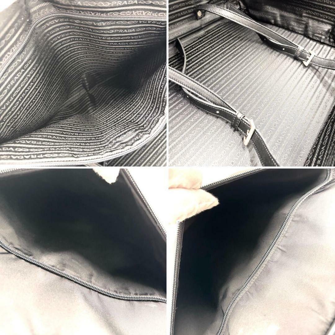 【美品】プラダ キャリーケース スーツケース ナイロン レザー 三角ロゴ 黒