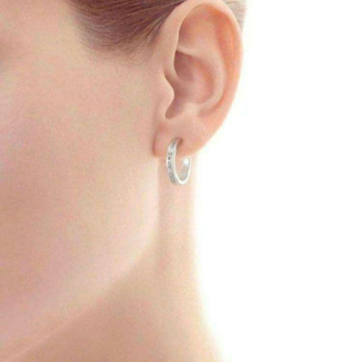 現行品 磨き済 ティファニー 1837 フープ ピアス スモール シルバー