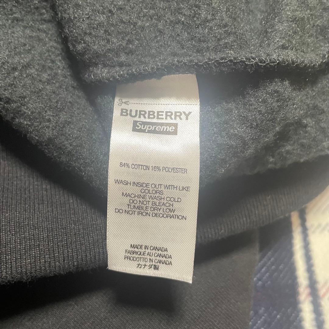 supreme burberry パーカー