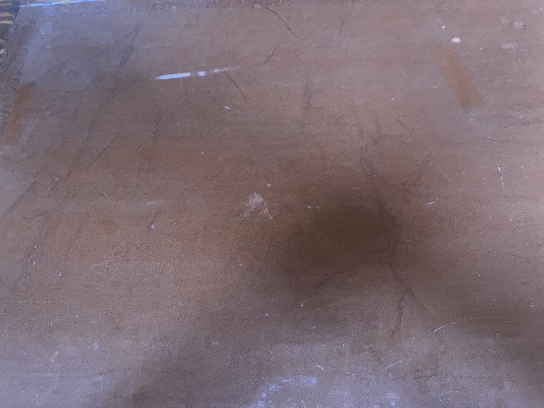 英国 アンティーク家具 デスク オーク 大型 真鍮 レザー張り