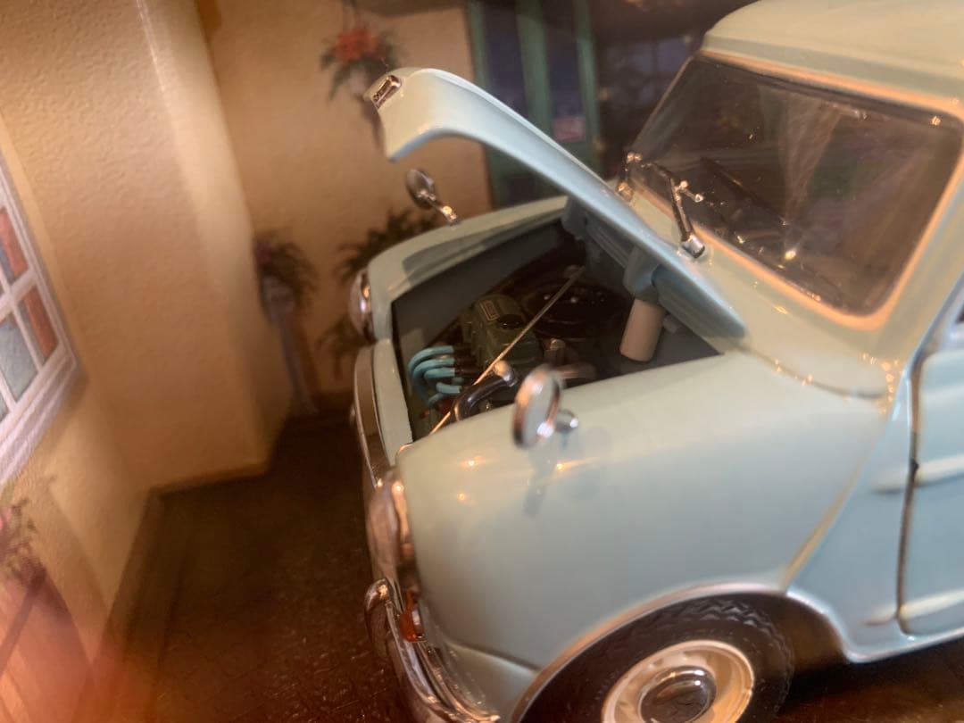 極レア　状態良し　京商　オースチン　ミニ　カントリーマン　ブルー　1/18