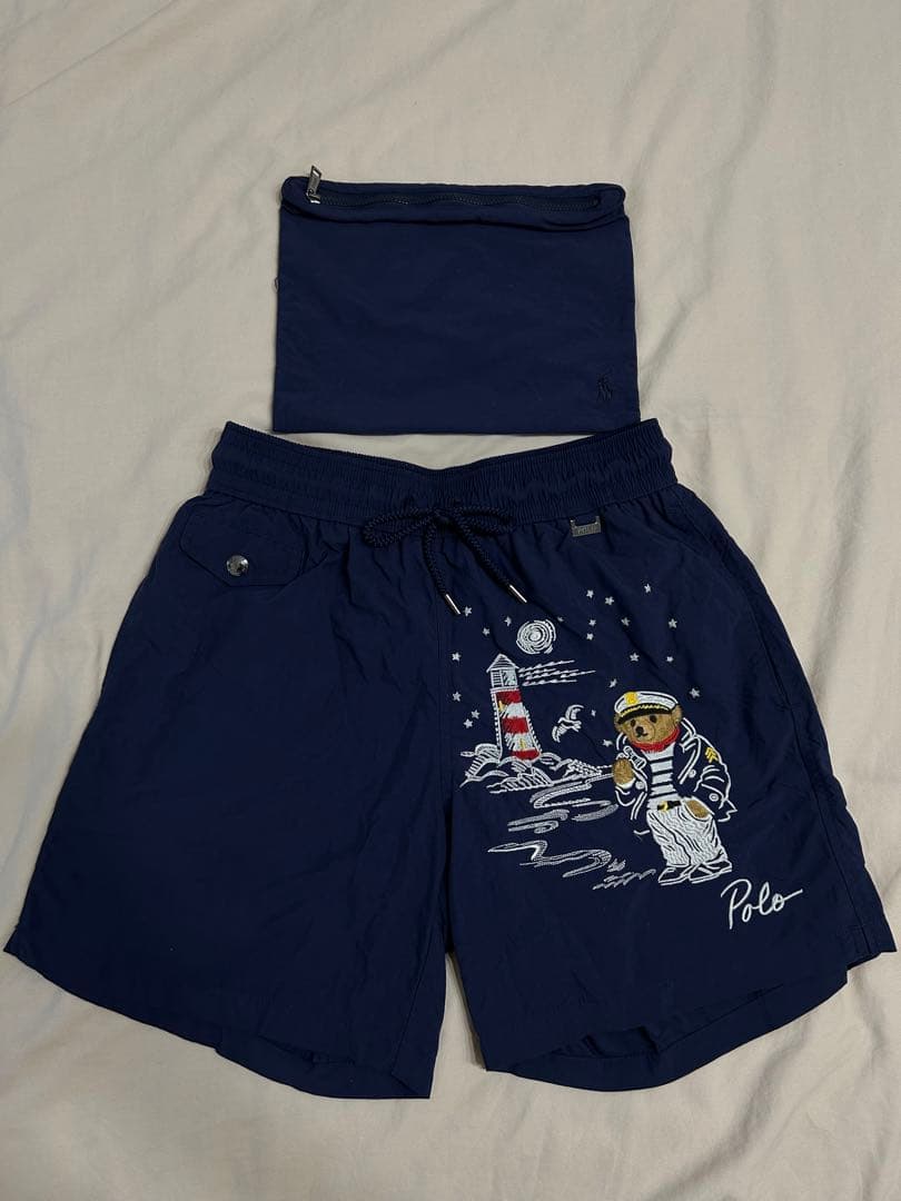 希少！美品！ポロラルフローレン　水着　刺繍　ベア　poloralphlauren