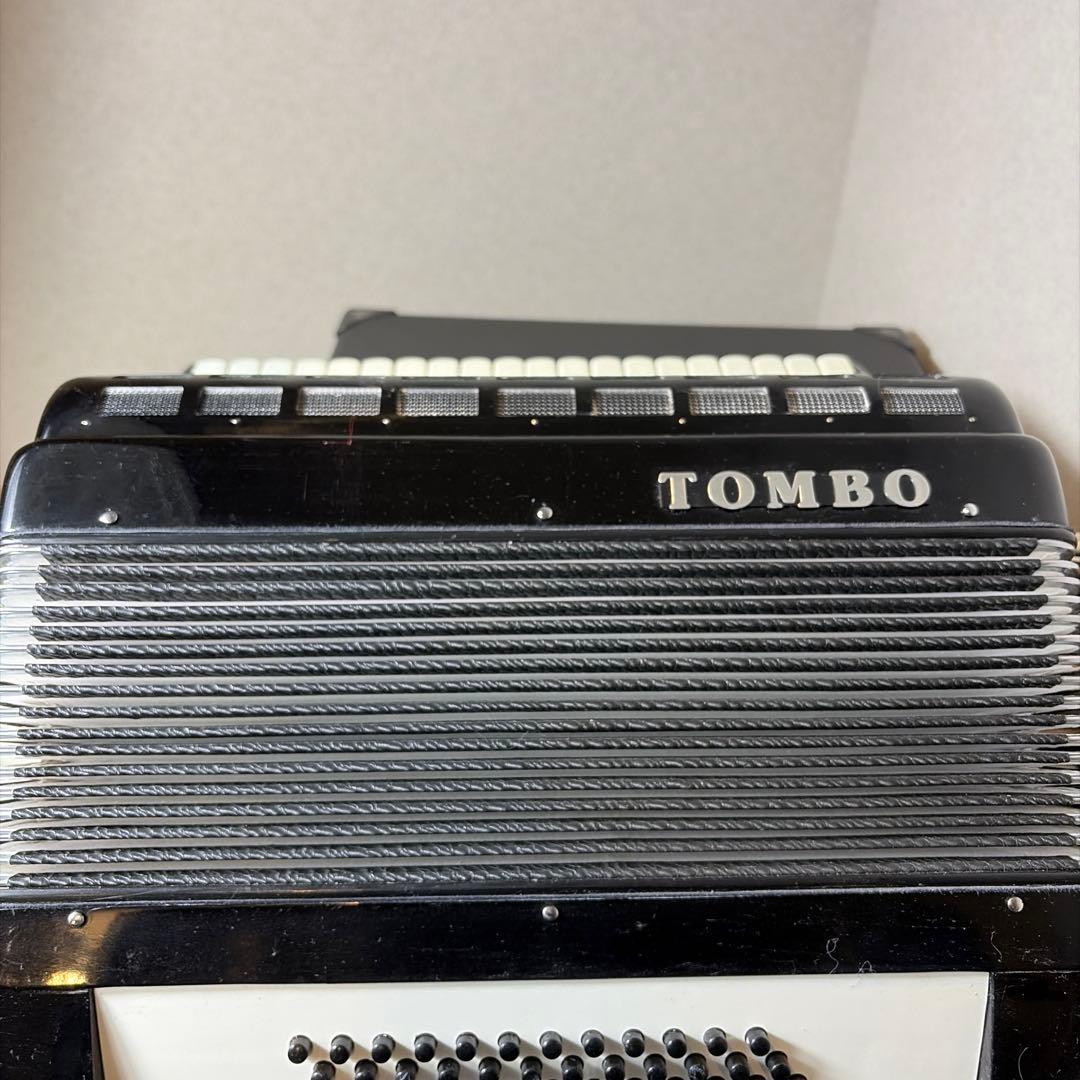 【希少】オールブラック TOMBO トンボ アコーディオン T 48 ケース付