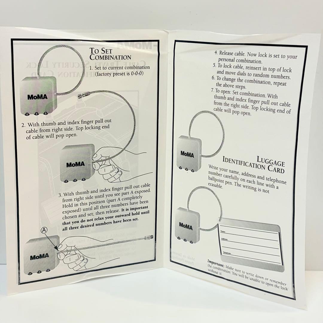 廃盤　新品　モマ　ケーブル　セキュリティロック　名札　セット