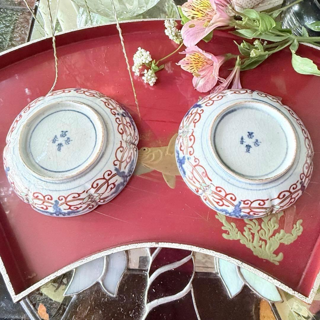 2189様感謝‼️節目に明治上手柿右衛門手『桐花鳳凰文様』切支丹皿松梅桐菊5客