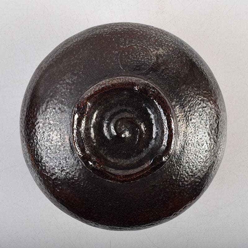 茶道具　黒楽茶碗　陶印あり　時代箱　V　R9389