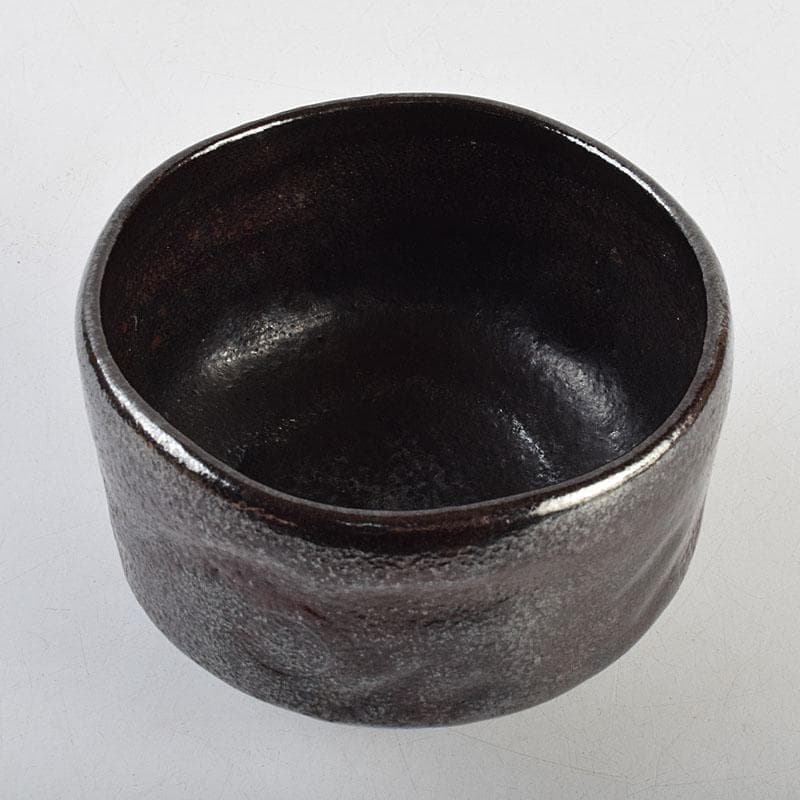 茶道具　黒楽茶碗　陶印あり　時代箱　V　R9389