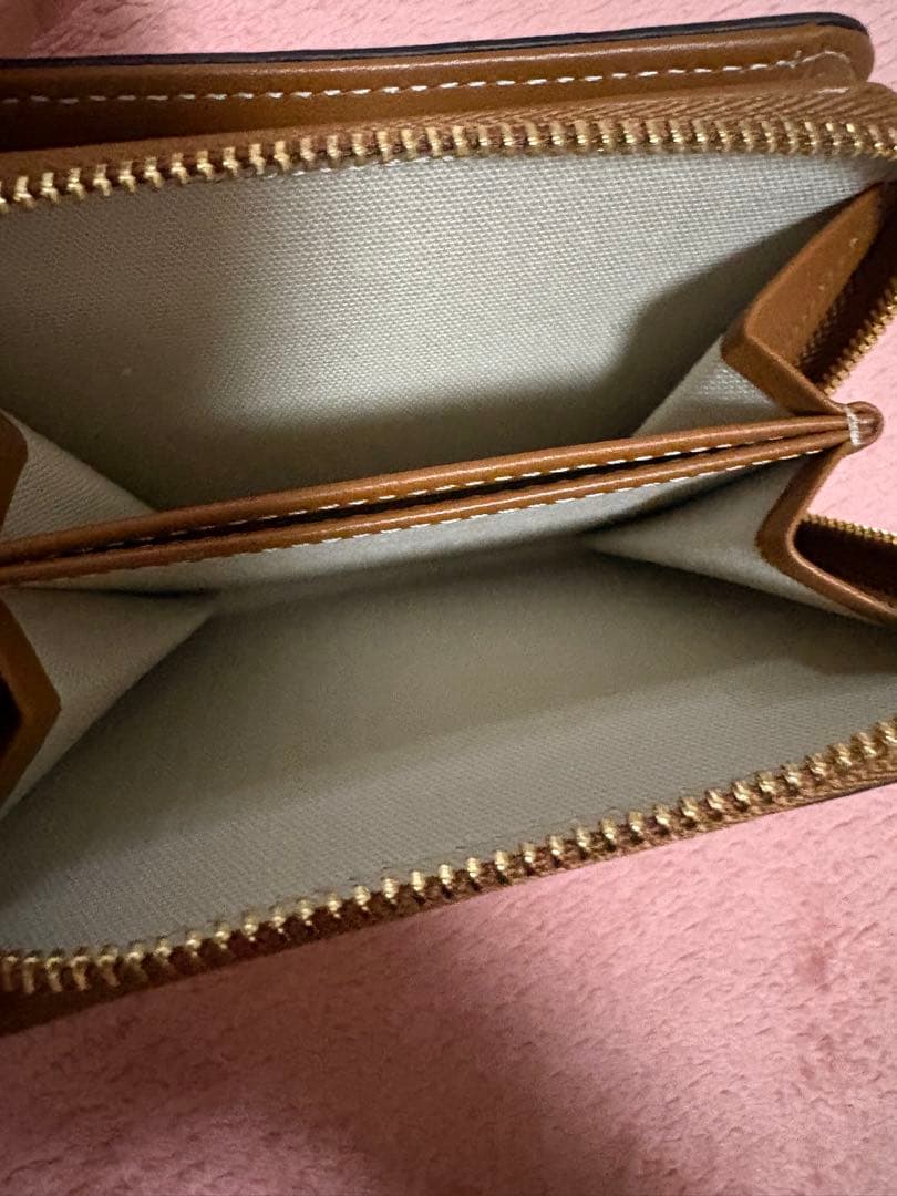 アニエスベー　レザー 二つ折りウォレット　ブラウン　未使用品