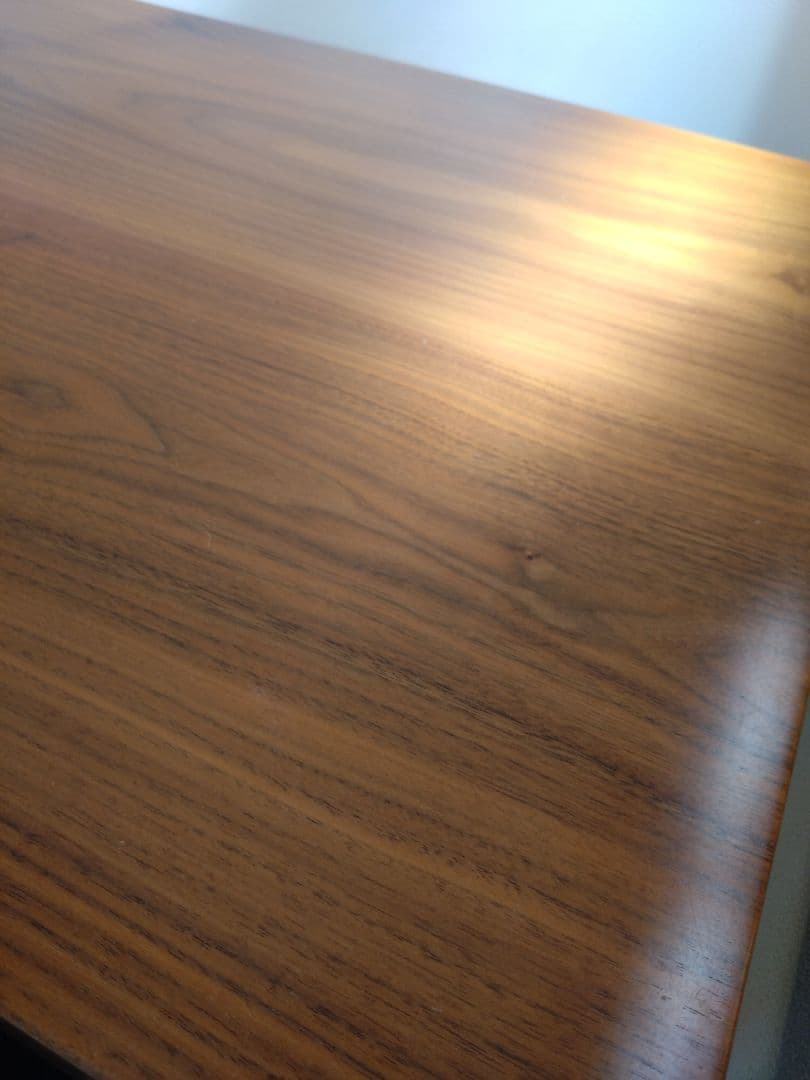 木製長方形デスク　学習机　勉強机　天然木　ウォルナット　茶色　ブラウン　おしゃれ