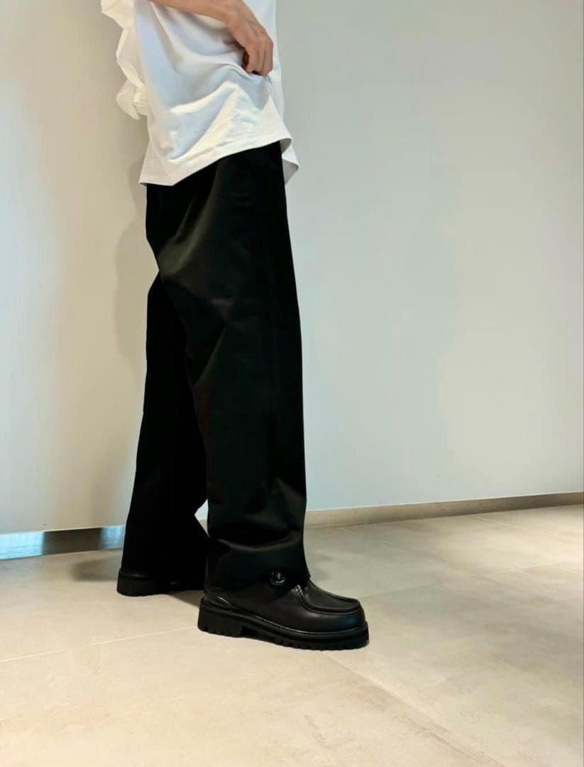 Steven Alan ウエポンニドムツープリーツドレストラウザーズ　M 黒