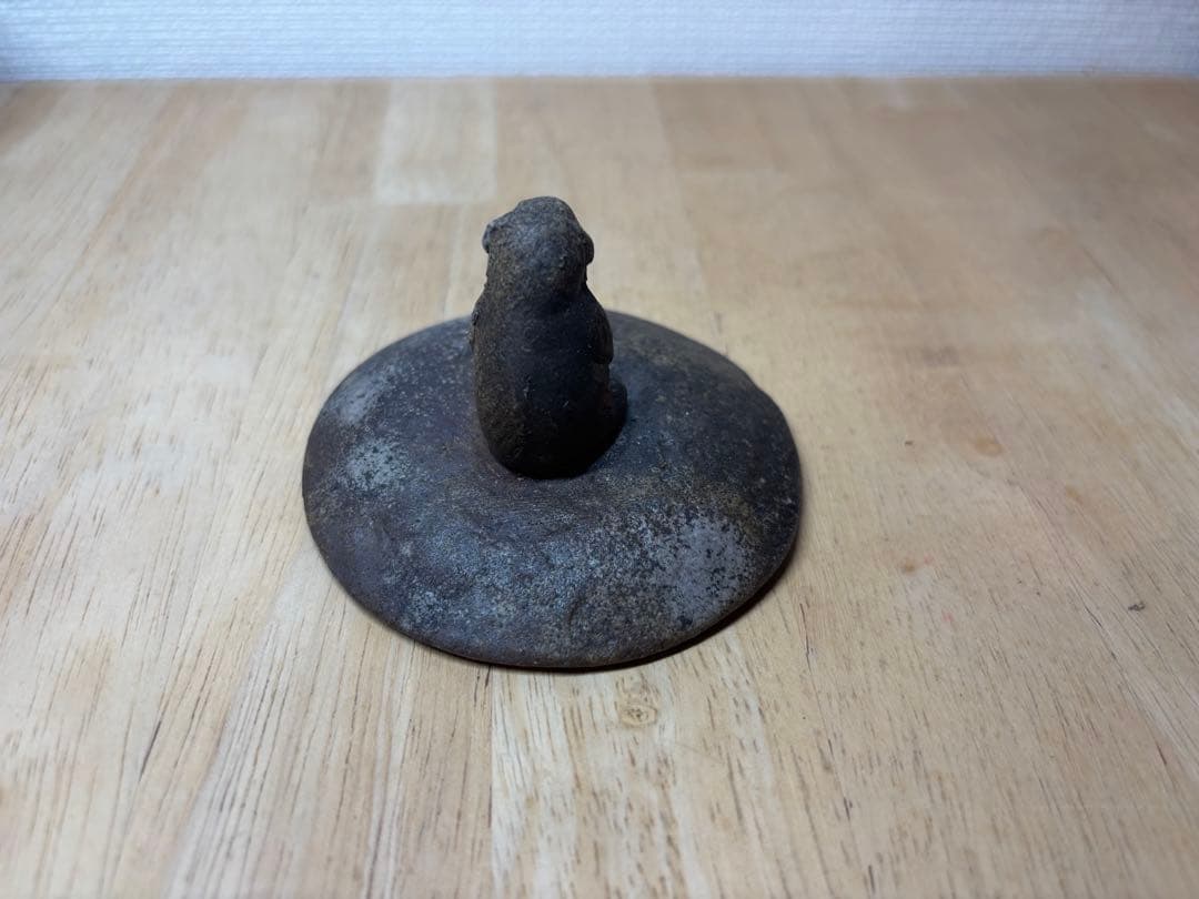 ㊸備前焼 宝瓶 登り窯 猿 サル さる 手びねり 急須