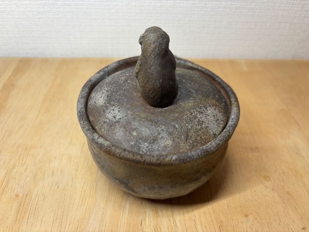 ㊸備前焼 宝瓶 登り窯 猿 サル さる 手びねり 急須