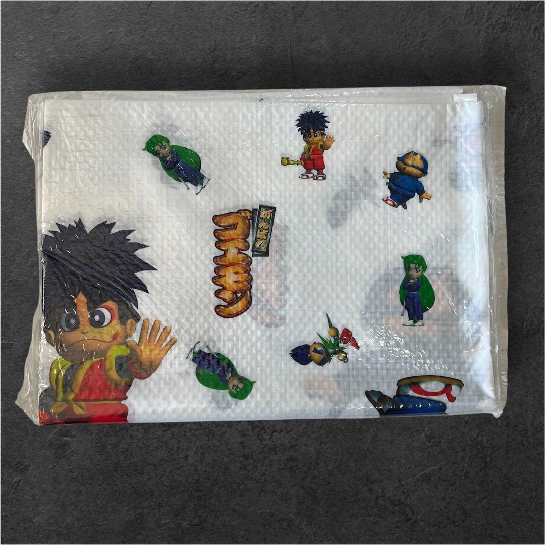 未使用品　ゴエモン千両箱　景品つき　手拭い　レジャーシート　平成レトロ