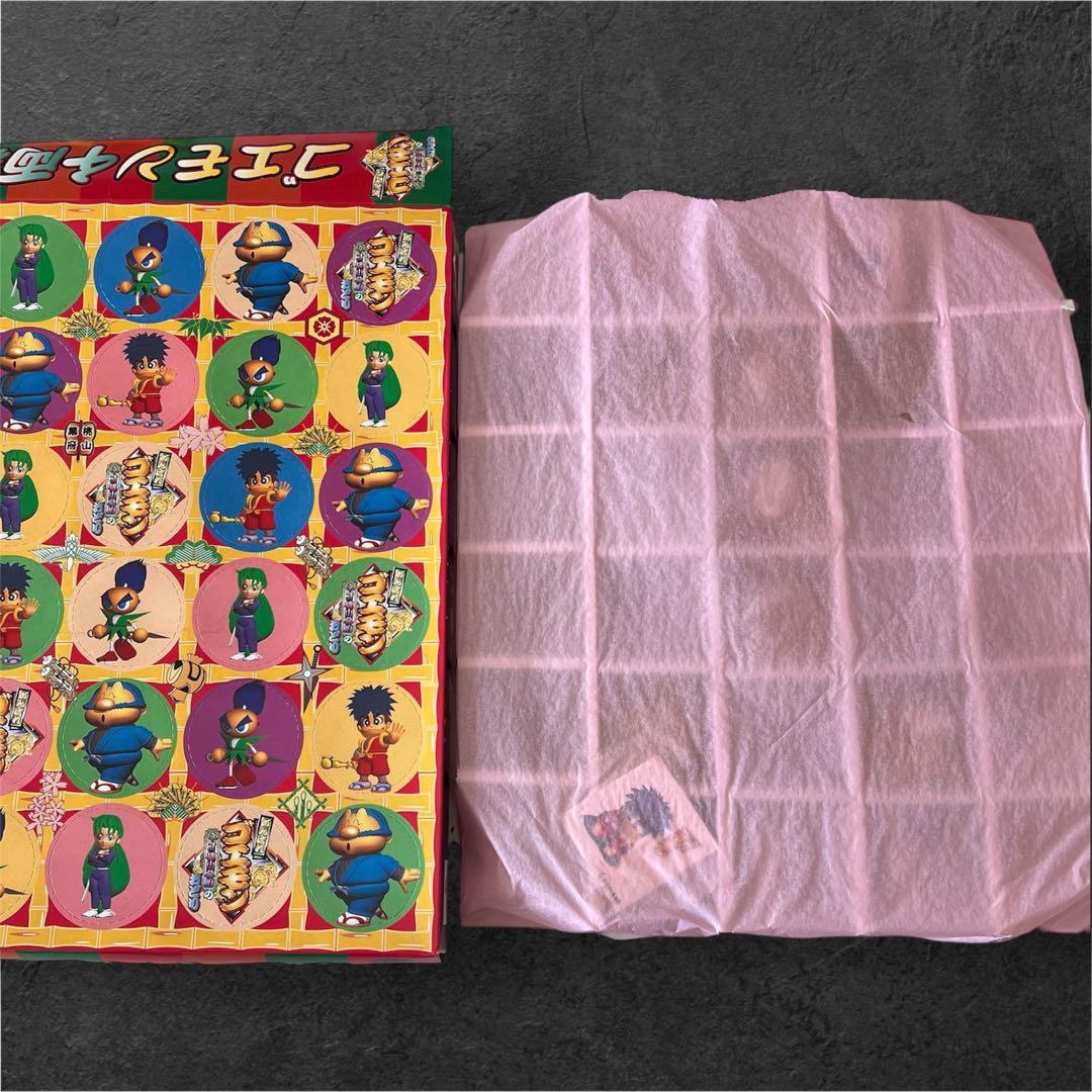 未使用品　ゴエモン千両箱　景品つき　手拭い　レジャーシート　平成レトロ