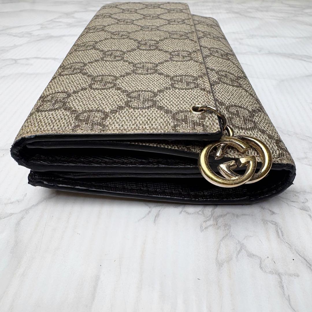 06 GUCCI 長財布 PVC 二つ折り財布 GGスプリーム uk6