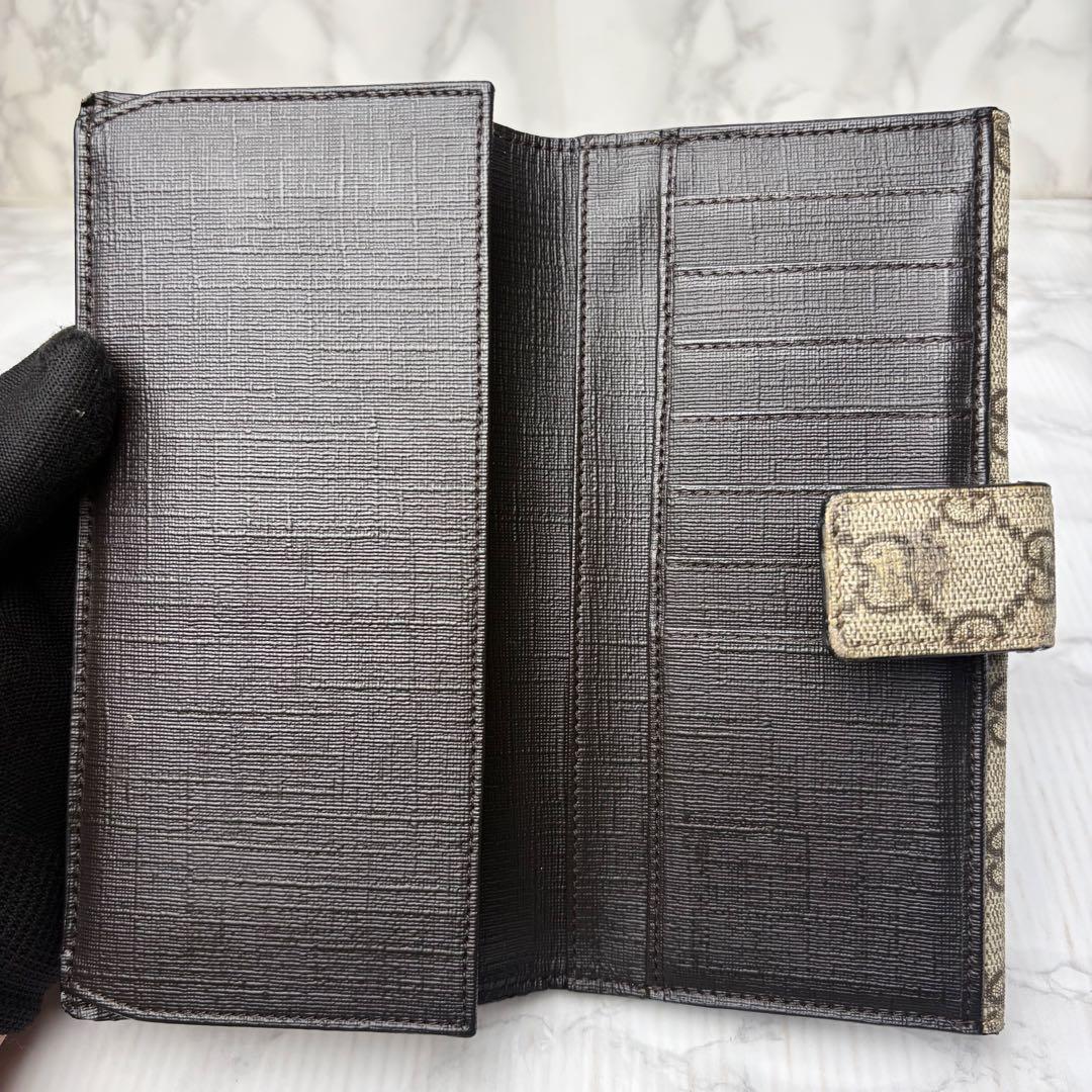 06 GUCCI 長財布 PVC 二つ折り財布 GGスプリーム uk6