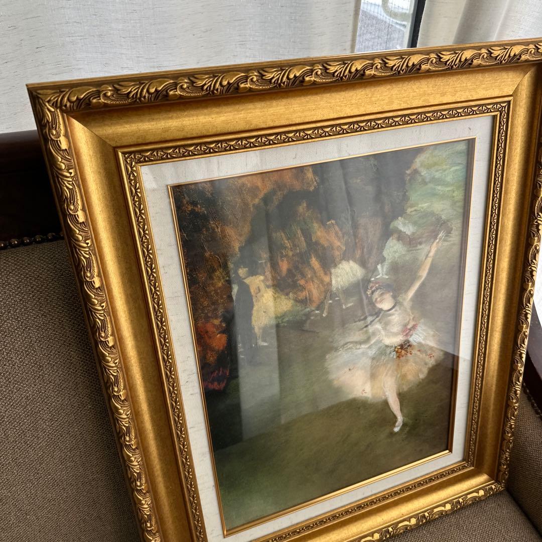ドガ　バレリーナ油彩額縁