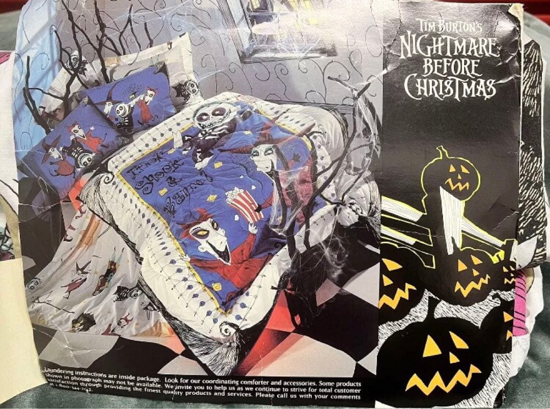 美品 32年前 ナイトメアビフォアクリスマス 掛け布団 ふとん