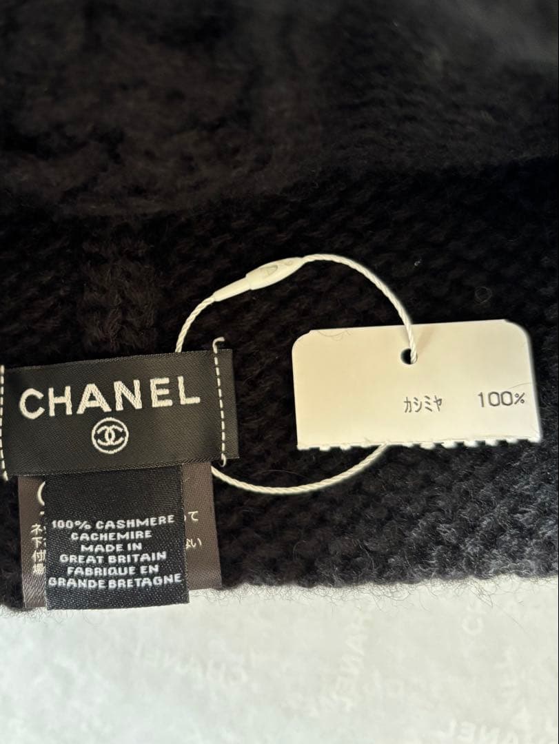 CHANEL カシミヤニット帽 2025新作 ブラック