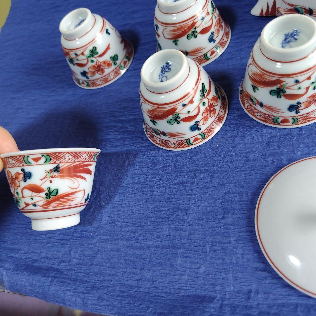 九谷焼　上出長右衛門前茶茶碗　湯のみ　急須　セット　レトロ　アンティーク