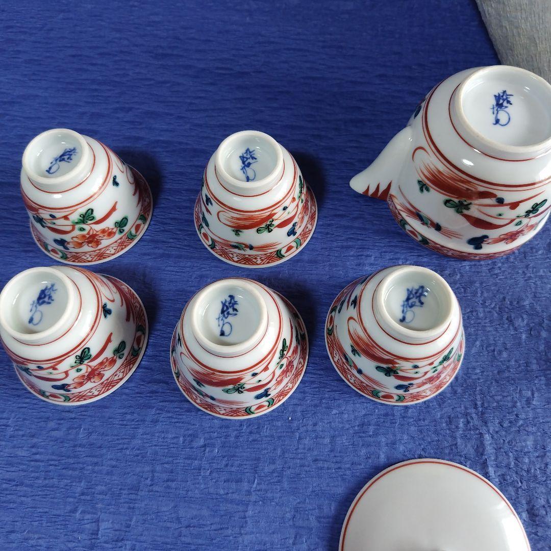 九谷焼　上出長右衛門前茶茶碗　湯のみ　急須　セット　レトロ　アンティーク