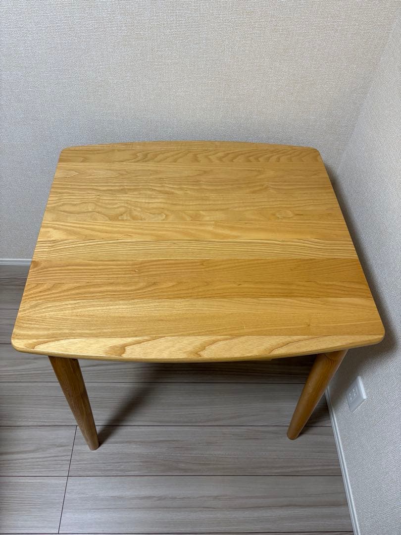 コスパクリエーション ナチュラルウッド ダイニングテーブル 引き出し付き 二人用