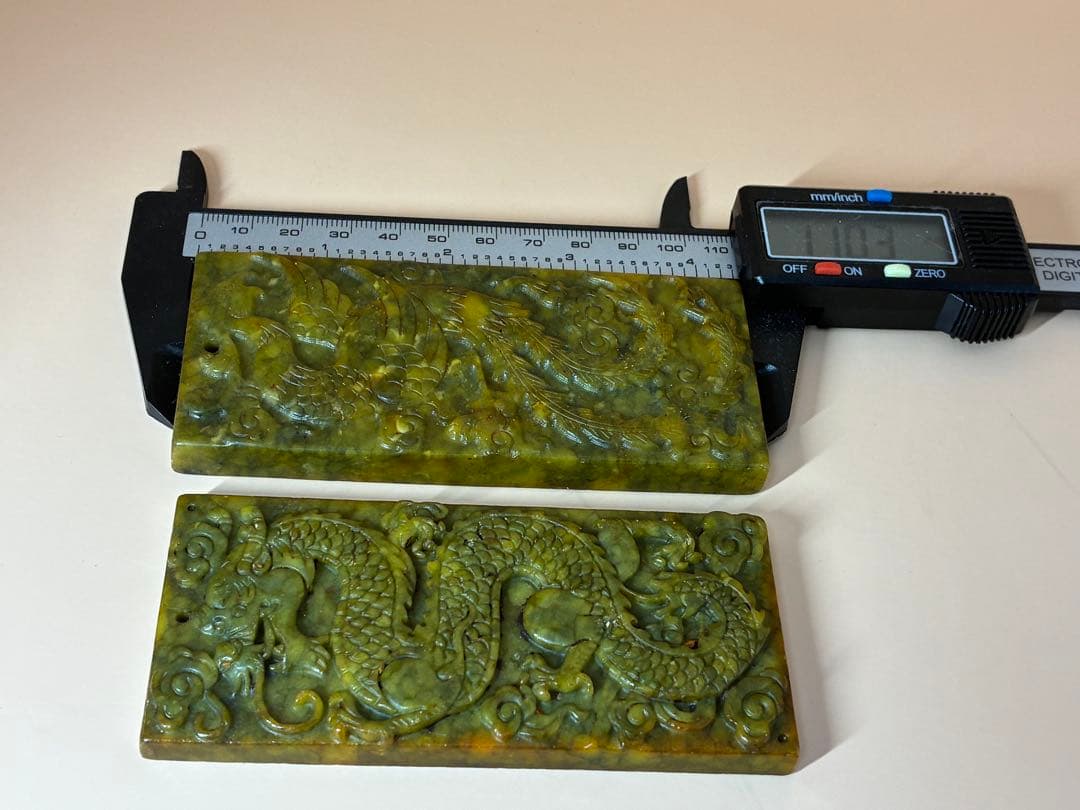 中国骨董 天然高古玉 天然玉石 龍鳳玉符文鎮高古玉 貴重 時代物文房具 希少レア