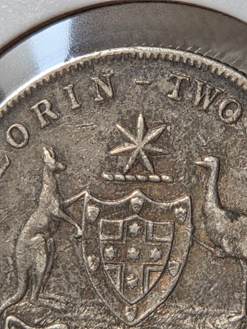 (稀少年号)オーストラリア連邦　ジョージ５世　1フローリン銀貨　1919 M