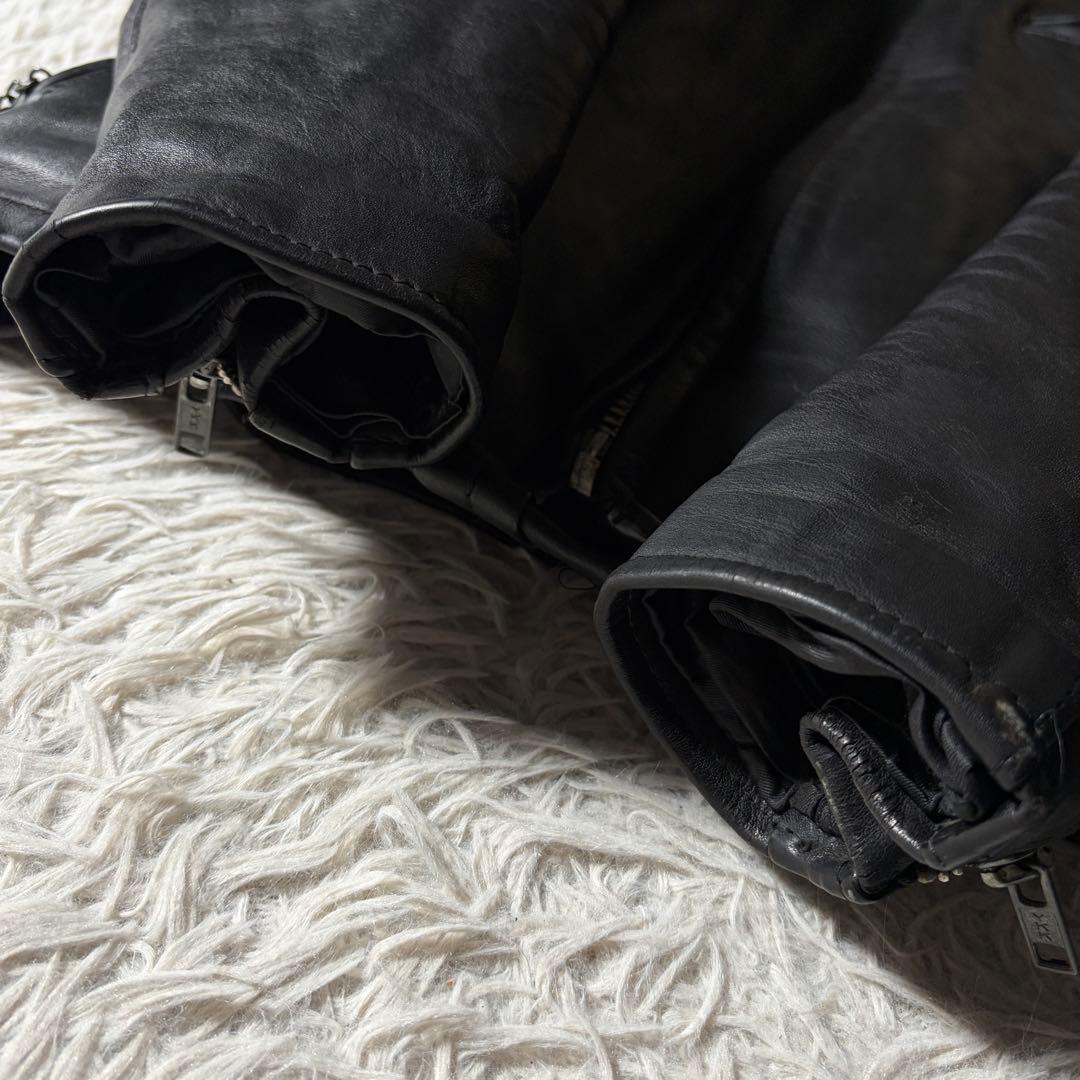 【米国製】schott ライダースジャケット 641 本革　ブラック 38