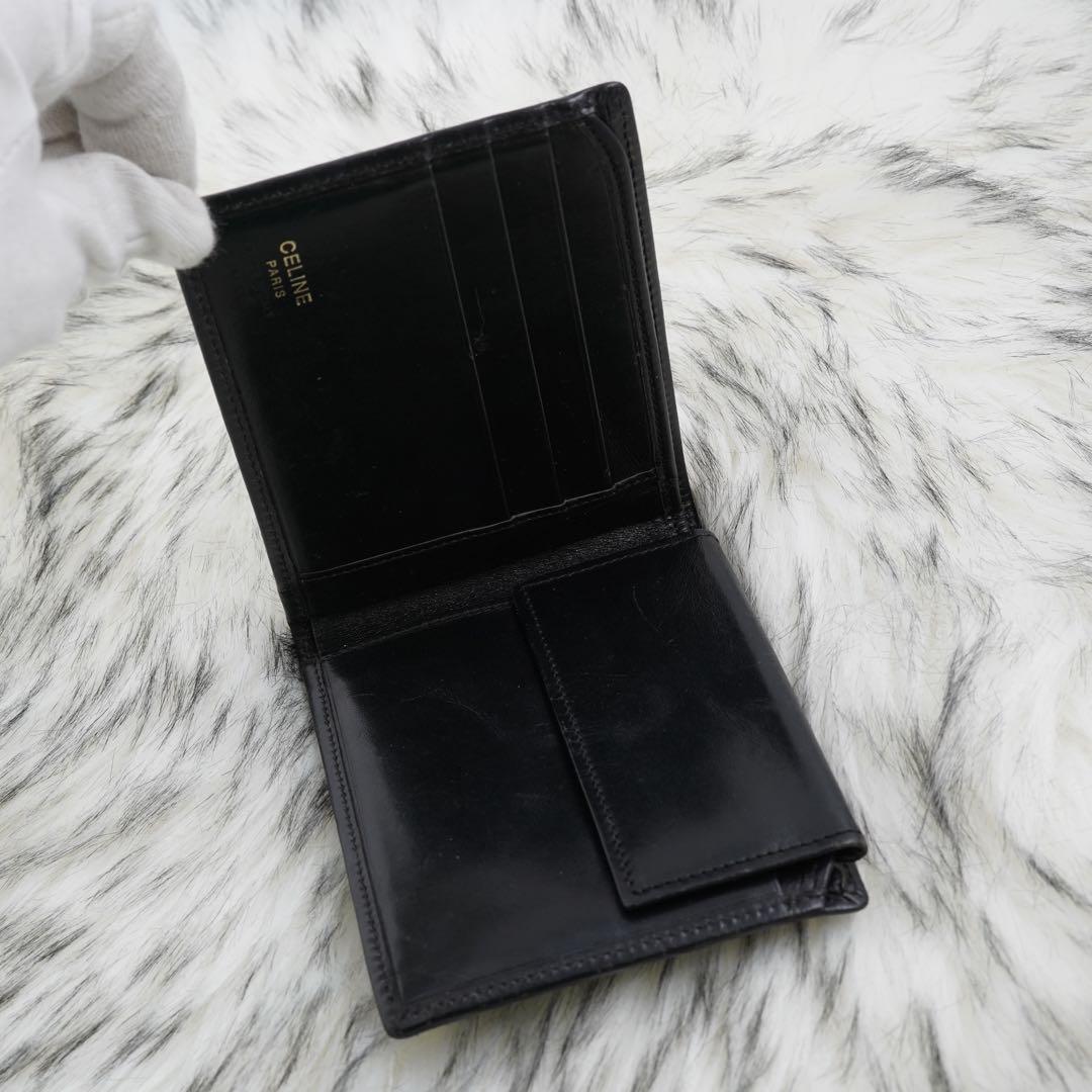 極美品　CELINE セリーヌ　二つ折り財布　トリオンフ　マカダム柄　ブラウン