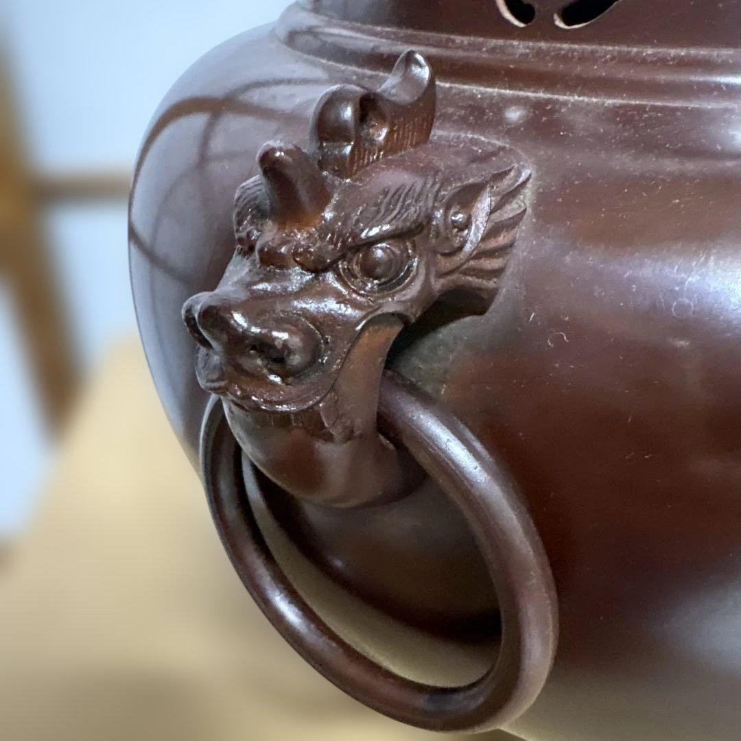 菊池正直 釜　一ノ瀬宗和 風炉　唐銅鬼面風炉　27日まで限定10%オフ‼️