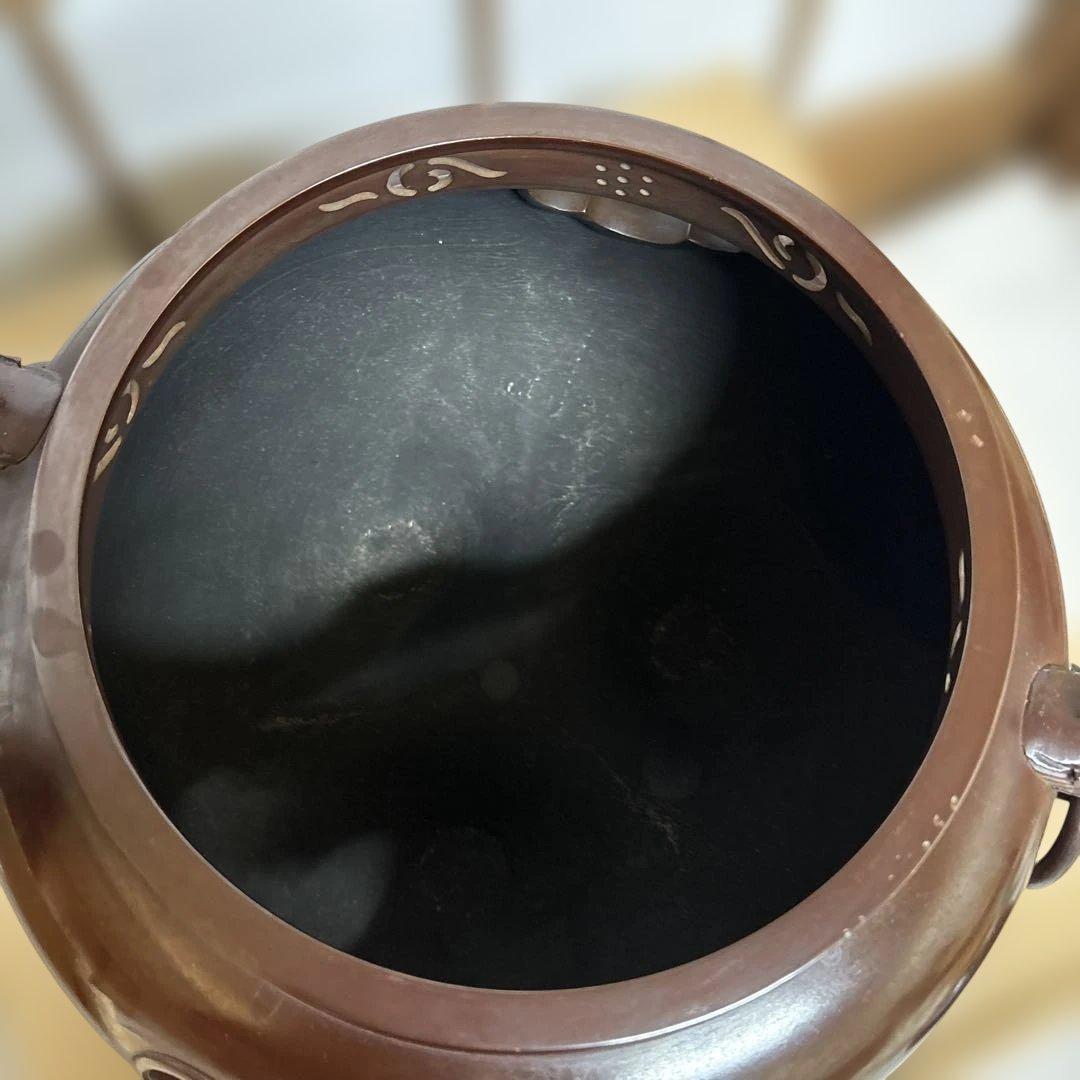 菊池正直 釜　一ノ瀬宗和 風炉　唐銅鬼面風炉　27日まで限定10%オフ‼️