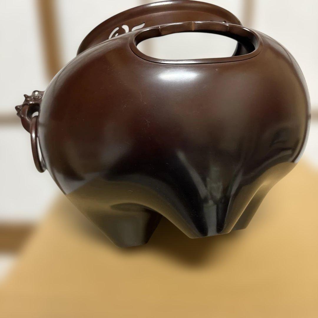 菊池正直 釜　一ノ瀬宗和 風炉　唐銅鬼面風炉　27日まで限定10%オフ‼️
