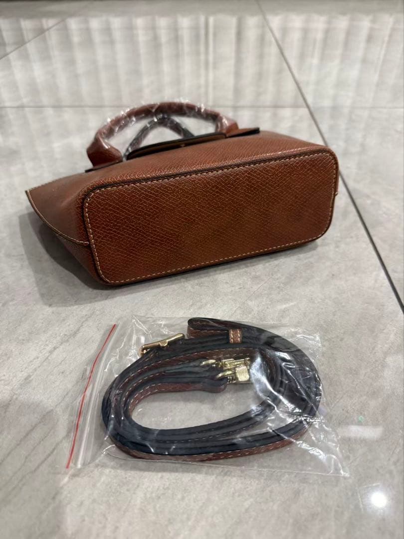 ロンシャン LONGCHAMP PURE XS トートバッグブラウン　シミアリ