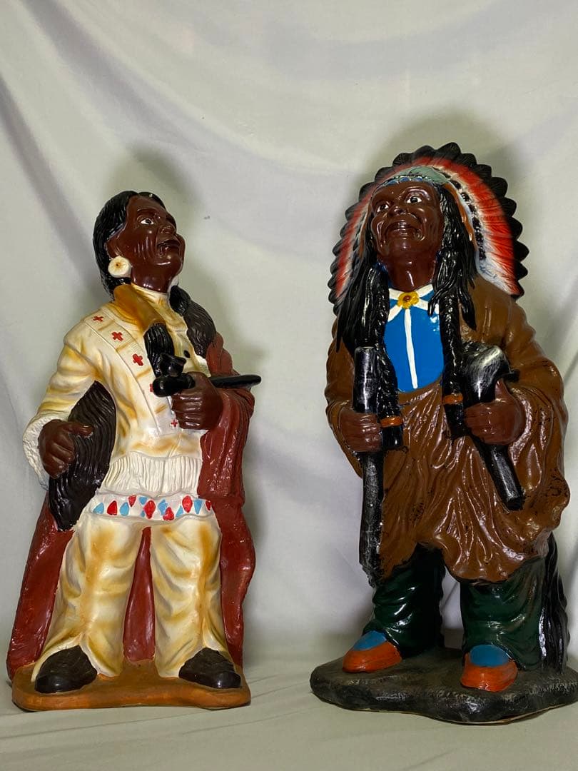 2172❣️ インディアン　男性　オブジェ　看板