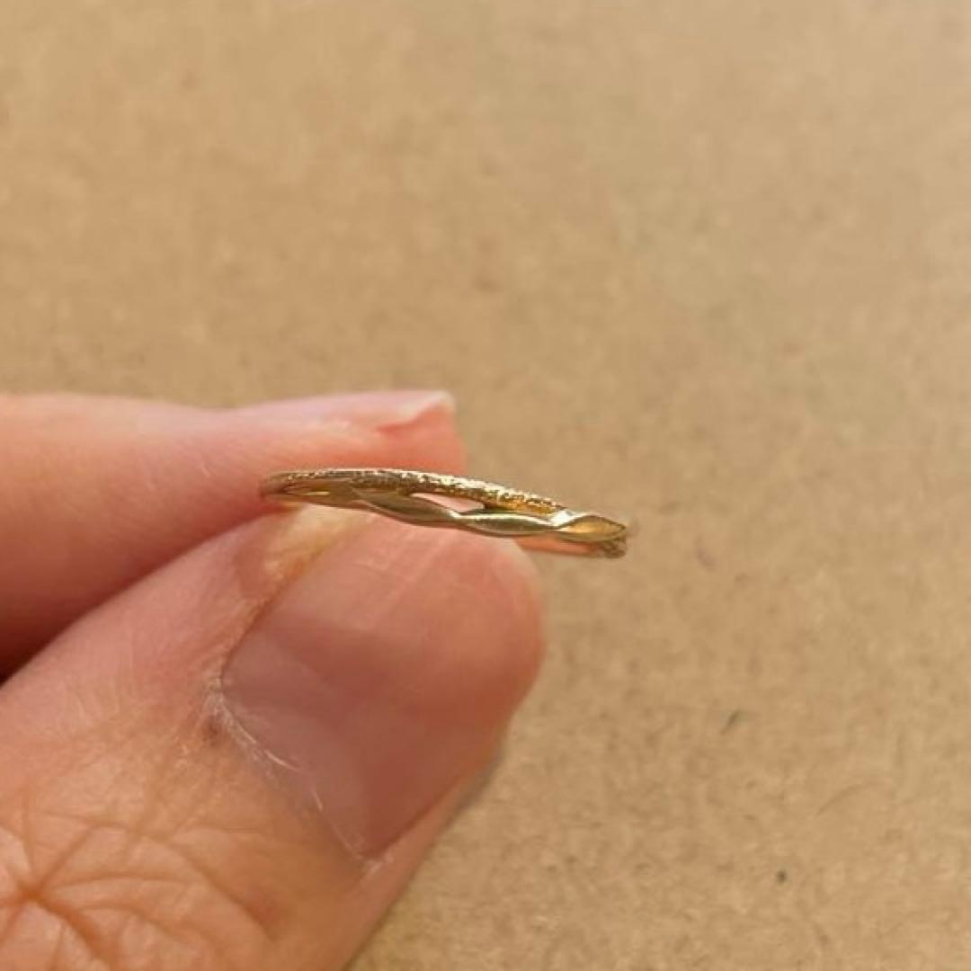 agete K10ゴールド ツイストデザインリング #3