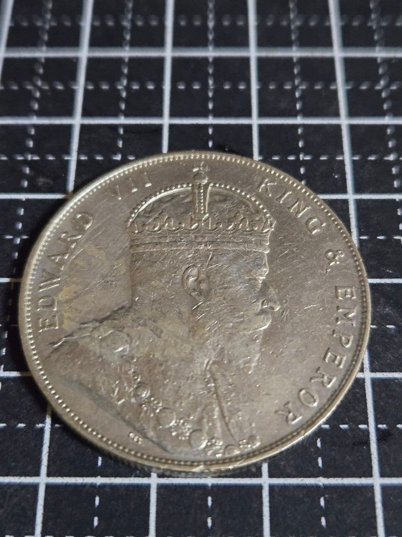 1909年 エドワード7世 1ドル 銀貨 海峡 マラヤ イギリス 一圓