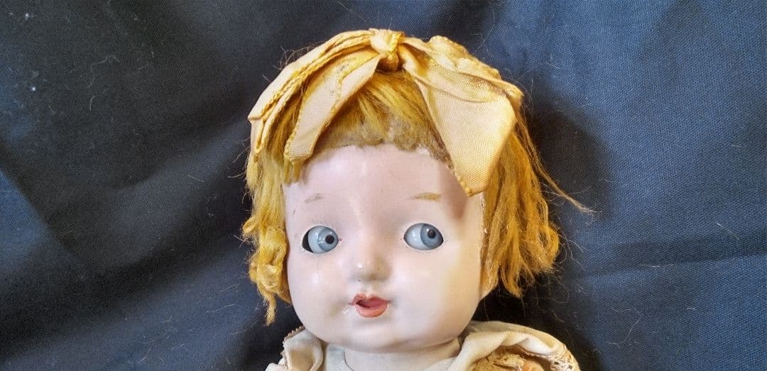 三越ドール　フラーティアイ　大正　昭和　サクラビスク　人形